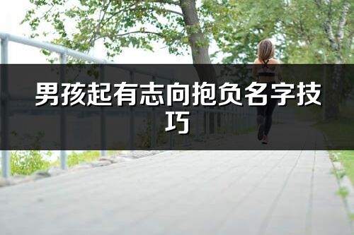男孩起有志向抱負名字技巧
