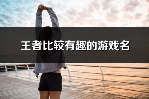 王者比較有趣的游戲名(優選359個)