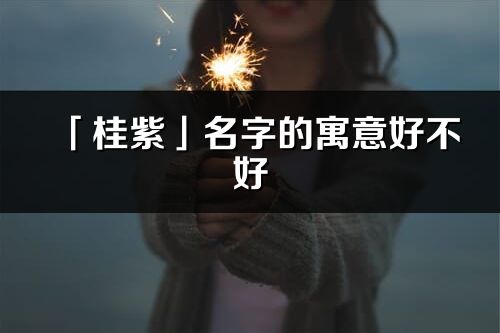 「桂紫」名字的寓意好不好_桂紫含義分析