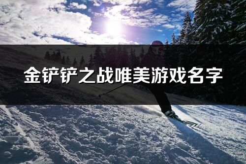 金鏟鏟之戰唯美游戲名字(優選277個)