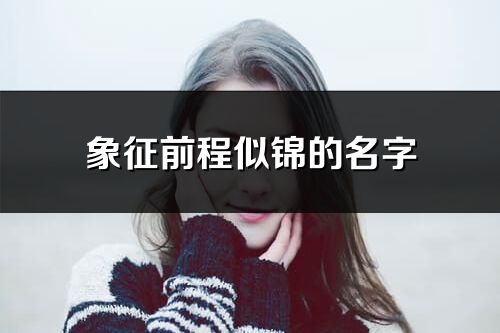象征前程似錦的名字