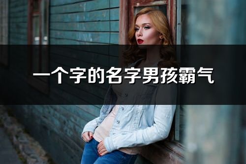 一個字的名字男孩霸氣