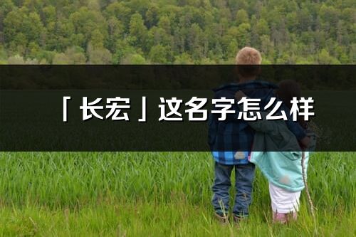 「長宏」這名字怎么樣_長宏的名字解釋