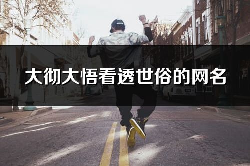 大徹大悟看透世俗的網名(優選296個)