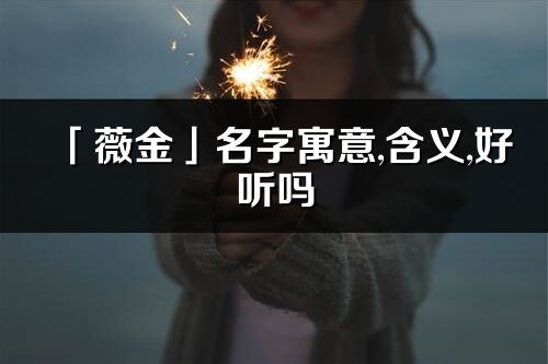 「薇金」名字寓意,含義,好聽嗎_薇金名字分析打分