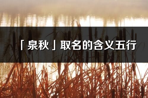 「泉秋」取名的含義五行_泉秋名字寓意解釋