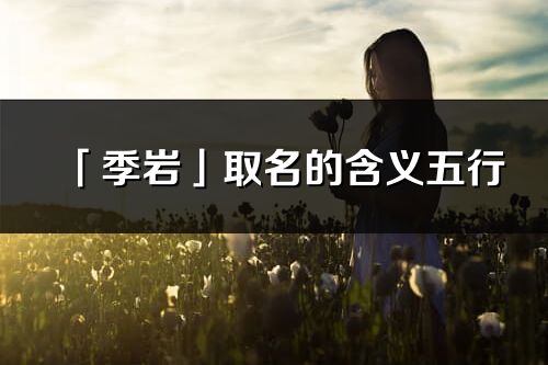 「季巖」取名的含義五行_季巖名字寓意解釋