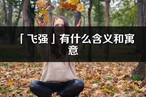 「飛強」有什么含義和寓意_飛強名字的出處與意思