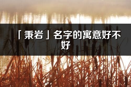 「秉巖」名字的寓意好不好_秉巖含義分析
