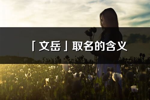 「文岳」取名的含義_文岳名字寓意解釋
