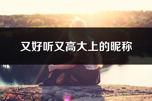 又好聽又高大上的昵稱(共569個)
