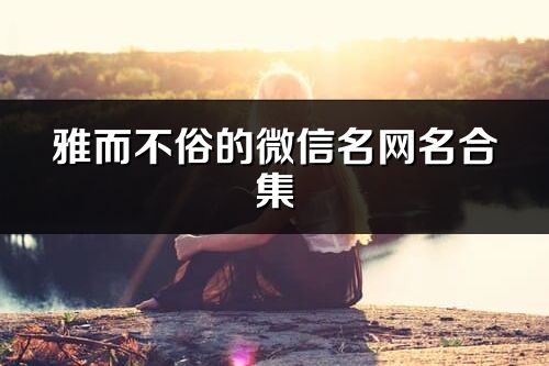 雅而不俗的微信名網名合集(優選426個)
