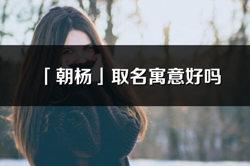 「朝楊」取名寓意好嗎_朝楊名字含義及五行