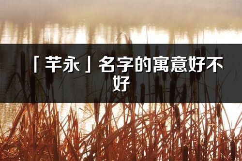 「芊永」名字的寓意好不好_芊永含義分析