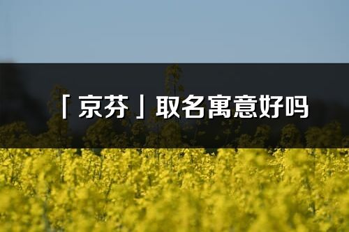 「京芬」取名寓意好嗎_京芬名字含義及五行