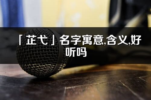 「芷弋」名字寓意,含義,好聽嗎_芷弋名字分析打分