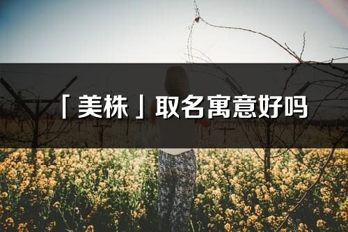 「美株」取名寓意好嗎_美株名字含義及五行