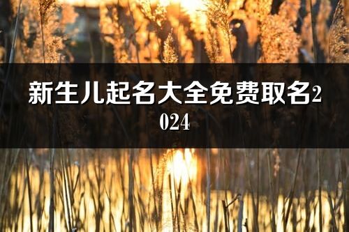 新生兒起名大全免費取名2024