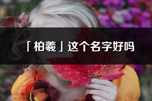 「柏羲」這個名字好嗎_柏羲名字寓意,含義