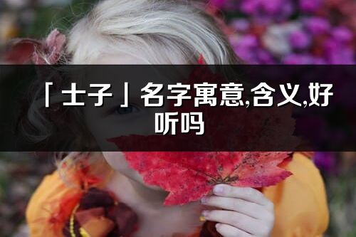 「士子」名字寓意,含義,好聽嗎_士子名字分析打分