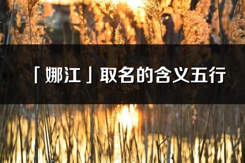 「娜江」取名的含義五行_娜江名字寓意解釋