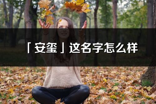 「安璽」這名字怎么樣_安璽的名字解釋