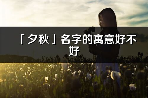「夕秋」名字的寓意好不好_夕秋含義分析