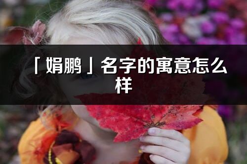 「娟鵬」名字的寓意怎么樣_娟鵬的出處