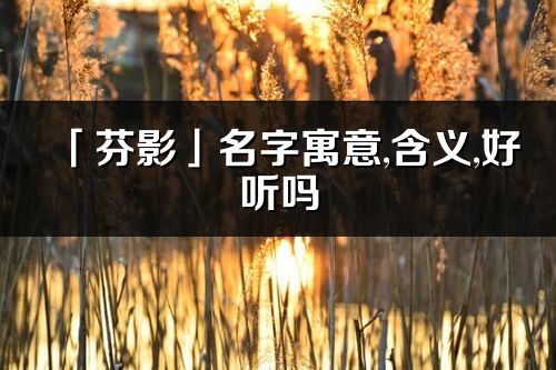 「芬影」名字寓意,含義,好聽嗎_芬影名字分析打分