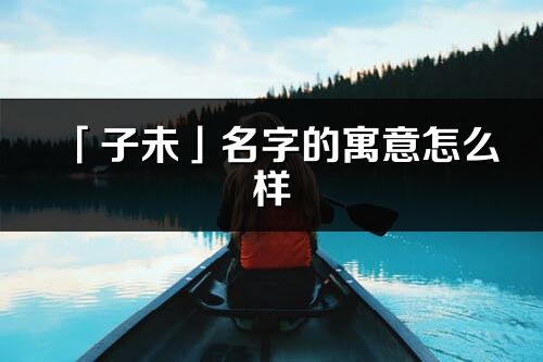 「子未」名字的寓意怎么樣_子未的出處