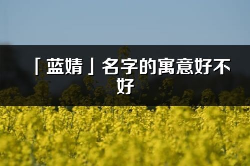 「藍(lán)婧」名字的寓意好不好_藍(lán)婧含義分析
