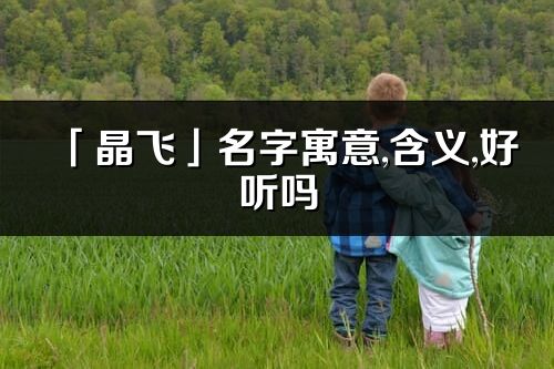 「晶飛」名字寓意,含義,好聽(tīng)嗎_晶飛名字分析打分
