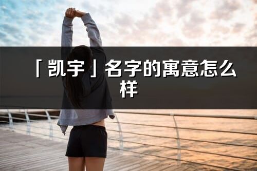 「凱宇」名字的寓意怎么樣_凱宇的出處