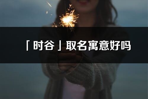 「時谷」取名寓意好嗎_時谷名字含義及寓意