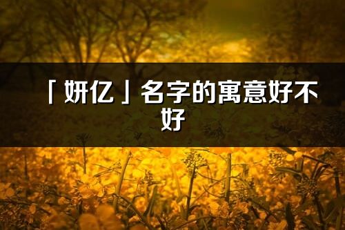 「妍億」名字的寓意好不好_妍億含義分析