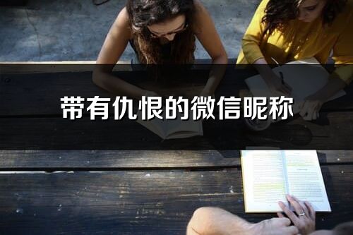 帶有仇恨的微信昵稱(共196個(gè))