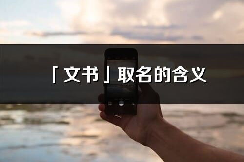 「文書」取名的含義_文書名字寓意解釋
