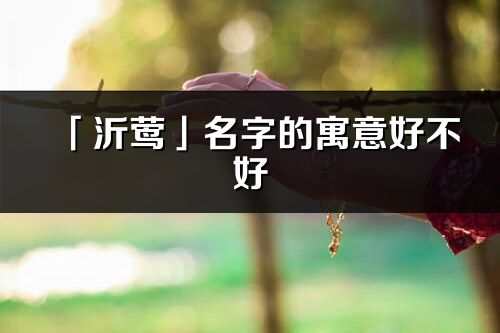 「沂鶯」名字的寓意好不好_沂鶯含義分析