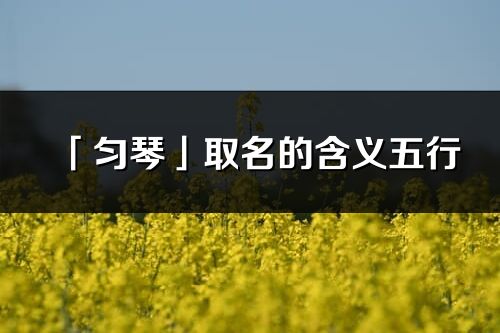 「勻琴」取名的含義五行_勻琴名字寓意解釋