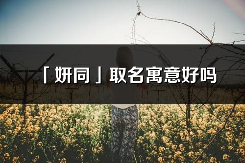 「妍同」取名寓意好嗎_妍同名字含義及五行