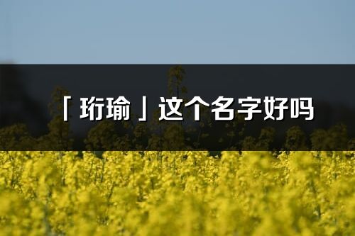 「珩瑜」這個名字好嗎_珩瑜名字寓意,含義