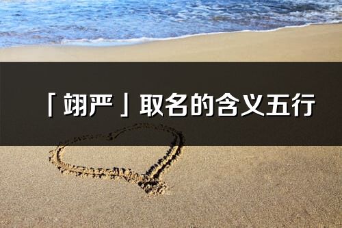 「翊嚴(yán)」取名的含義五行_翊嚴(yán)名字寓意解釋