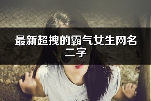 最新超拽的霸氣女生網名二字(優選395個)