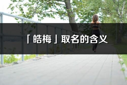 「皓梅」取名的含義_皓梅名字寓意解釋