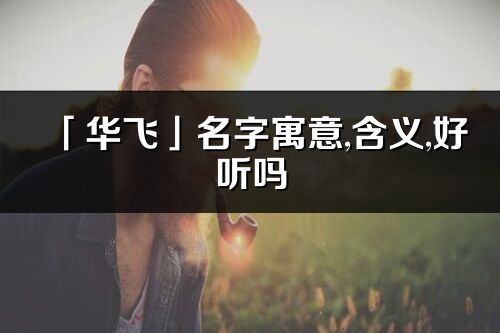 「華飛」名字寓意,含義,好聽嗎_華飛名字分析打分