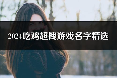 2024吃雞超拽游戲名字精選(優選364個)