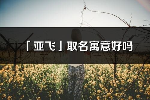 「亞飛」取名寓意好嗎_亞飛名字含義及寓意