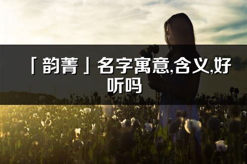 「韻菁」名字寓意,含義,好聽嗎_韻菁名字分析打分