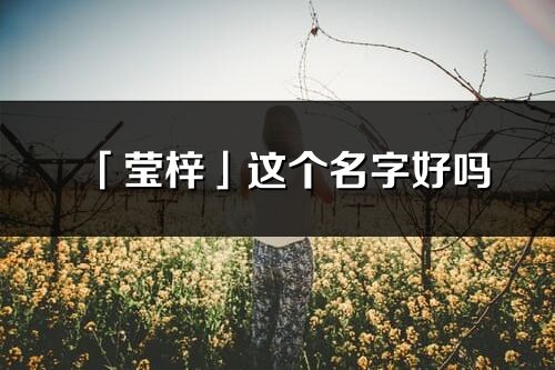 「瑩梓」這個(gè)名字好嗎_瑩梓名字寓意,含義