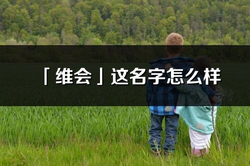 「維會」這名字怎么樣_維會的名字解釋